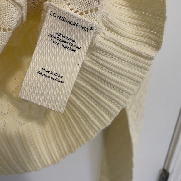 NWT LoveShackFancy Janie Cropped Cardigan - Picture 5 of 5